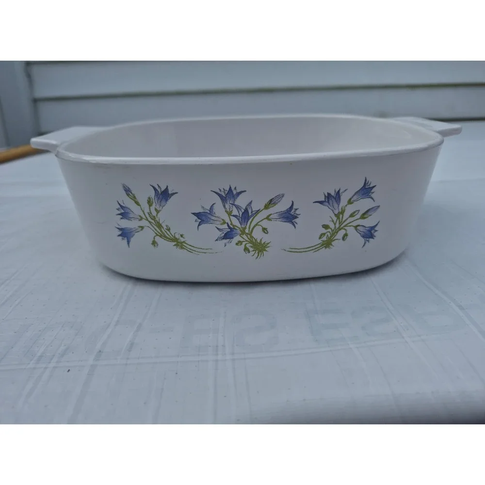 Vintage Corning Ware Blue Heather 2 Liter Casserole Dish A-2-B Square Baker